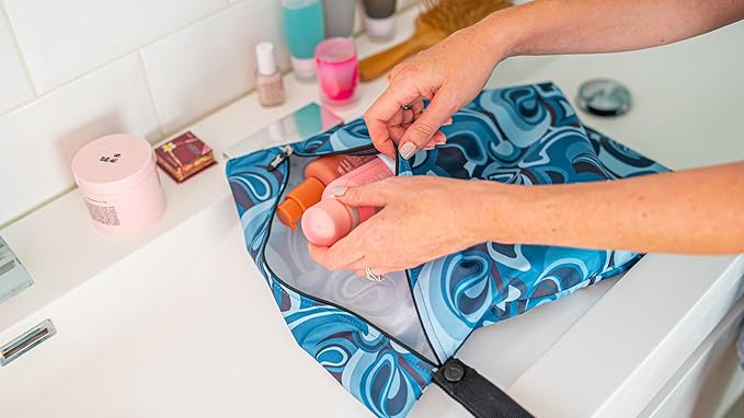 Gleener S'WET Wet/dry travel laundry bag | Waterproof tote for sweater gym gear, swimsuits and towels, cloth diapers or baby clothes, toiletries & electronics | bundle of 3 (Black Chaos)