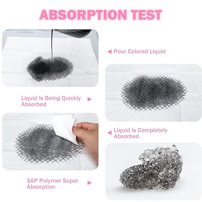 Baby Disposable Changing Pad, 100 Pack Soft Non-Woven Fabric Breathable Waterproof Underpads, Portable Leak-Proof Mattress Protector, Incontinence Bed Pads