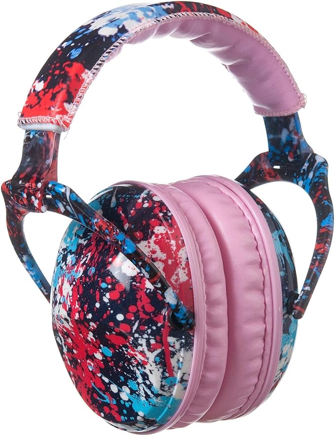 Kids Hearing Protection,25dB NRR Noise Reduction,Sound Proof for Kids,Toddler,Safety Earmuffs for Concert,Airplane,Autism,Monster Jam,Travel,School- Pink RedPigment