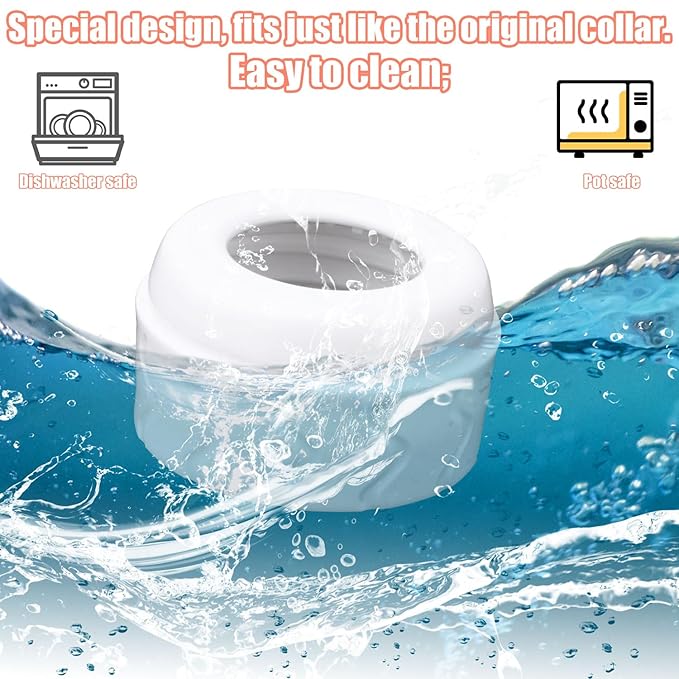 2pcs Replacement Bottle Nipple Ring Collars, Compatible with Dr. Brown's Narrow Plastic & Glass Bottles 4oz & 8oz No Leak or Spills Bottle Nipple Collars Rings Feeding Baby Accessories