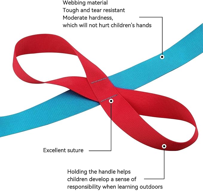 Walking Rope for Preschool, Antilost Children Line Ropes Adjustable Colorful Handles Line up Crossing Rope School Supplies for 12 Children 2 Teachers, Preschool & Daycare