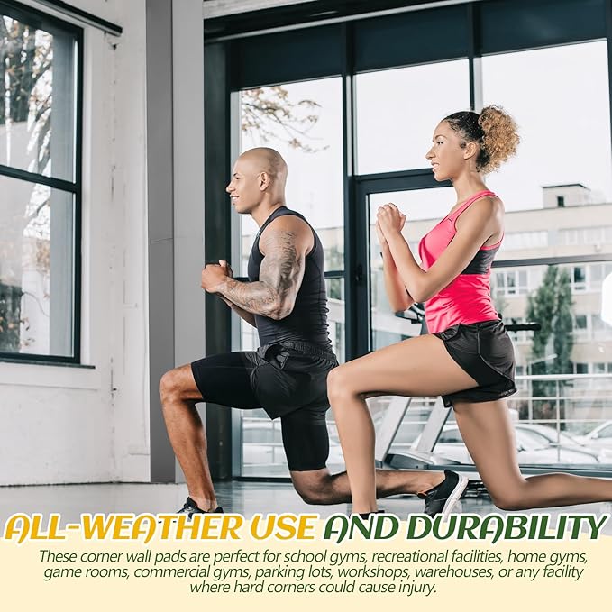 Wonderjune Wall Corner Guards and Edge Protector 6ft Gray Gym Wall Padding Heavy Duty Protective Safety Padding for Gym, Baby, Home, Garages, Kindergarten, Basketball Court, Playrooms, Etc
