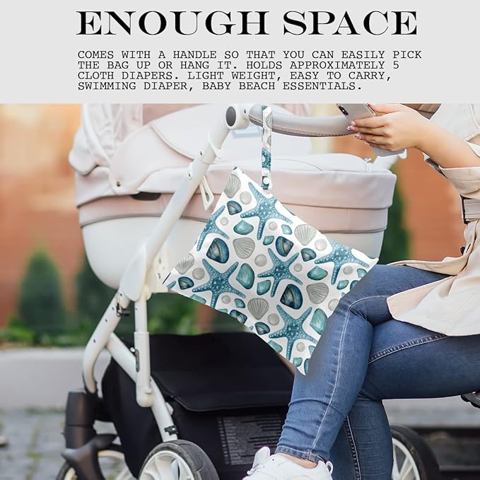 Wet Bag Wet Dry Bag for Swimsuit Travel Beach Pool Stroller Diapers Dirty Yoga Gym Clothes Waterproof Reusable