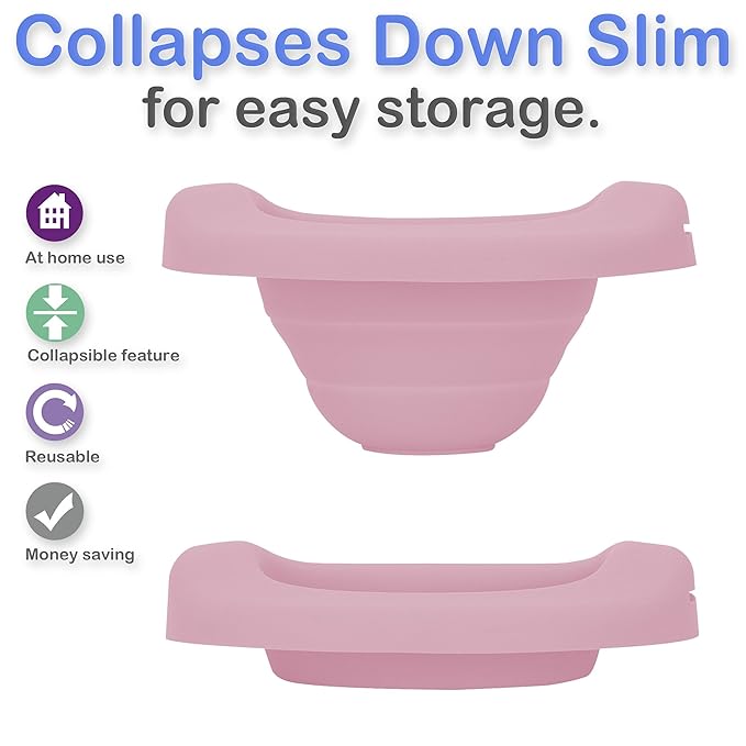 Kalencom Potette Plus Reusable Collapsible Travel Potty Liner for Home Use (Pink)