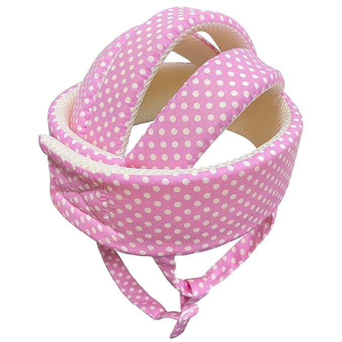 Baby Helmet Toddler Children Headguard Infant Head Cushion Protective Harnesses Cap Soft Adjustable Kid Hat Head Protector (Pink)