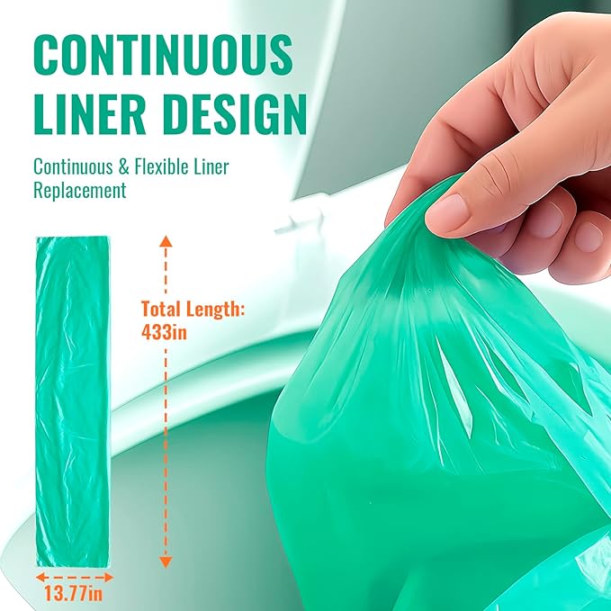 Compatible with Diaper Dekor CLASSIC Diaper Pail Refills | 8 Pack | Odor-Control Liners | Leak-Resistant Incontinence Disposal Bags with Lemon Scent | Durable & Economical