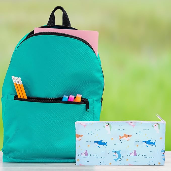 Paterr 4 Pcs Sandwich Bag Reusable Zipper Snack Bags Food Safe Washable Lunch Bags for Kids Students Adults Food(Starfish)