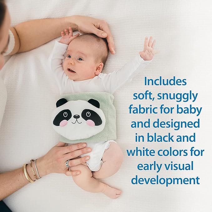 Dr. Brown’s Natural Flow® Anti-Colic Options+™ Wide-Neck Baby Bottle, Jungle Design, 5 oz/150 mL, Level 1 Nipple, 2-Pack, 0m+ with Infant Gripebelt Heated Tummy Wrap for Gas Relief, Panda, 0-3m