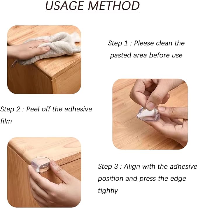 Corner Protectors for Baby - 16 Pack - Transparent Corner Protectors - Easy to Install - Safety Products Used to Prevent Collision with Sharp Edges（Round Shape）