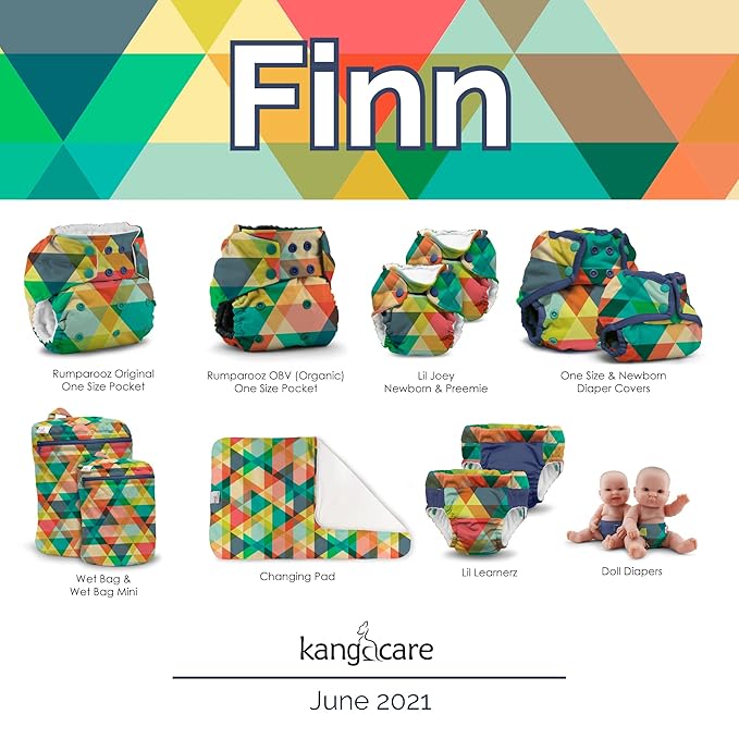 Kanga Care Reusable Absorbent & Waterproof Changing Pad 24" x 15" - Finn