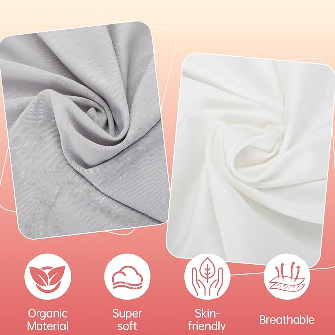 Changing Pad Cover Compatible with Graco,15 x 33 Inches,Organic Cotton,Breathable & Easy to Clean Changing Pad Sheets Compatible with Graco for Girls and Boys,2PACKS