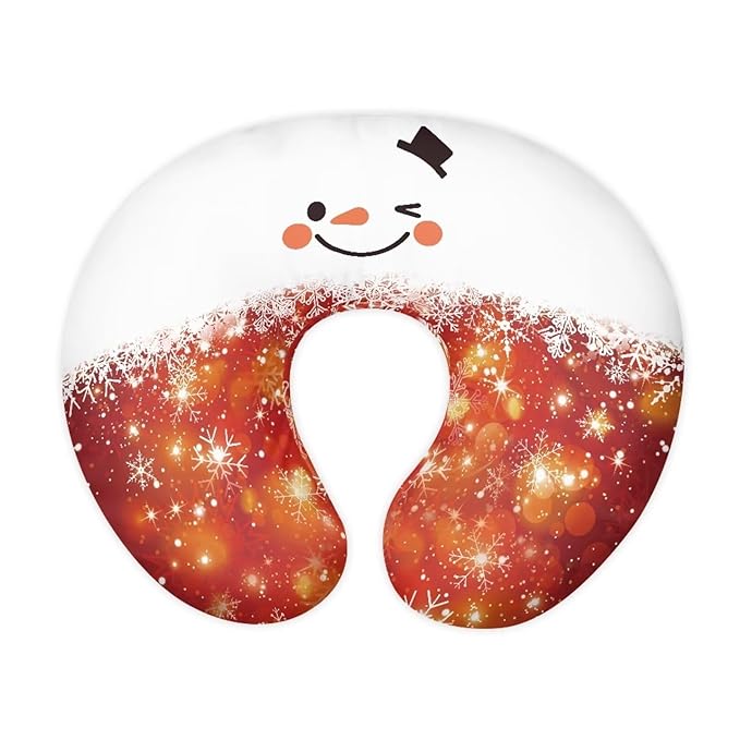 Christmas Snowman Boy Girl Nursing Pillow Cover Baby Breastfeeding Slipcover Newborn Safety and Comfy Cover, 1 Pack