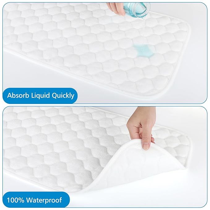Accmor 3 Pack Waterproof Changing Pad Liners, Reusable Portable Diaper Changing Pad Covers