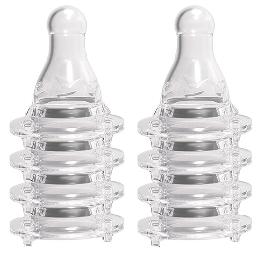 Avima Baby Anti Colic Nipples for Standard Neck Bottles, Silicone Breast Like Nipples - Newborn 0 to 3+ Months, Slow Flow, Level 1 (Pack of 6)