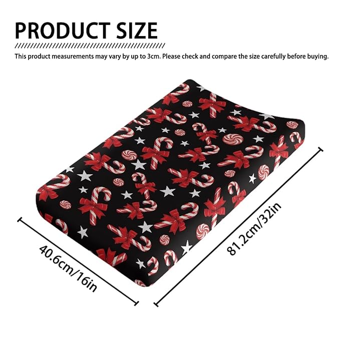 Christmas Diaper Change Table Covers for Baby Soft Cute Changing Pad Cover for Baby Washable Cradle Mattress Sheets for Nursery Gift for Holiday