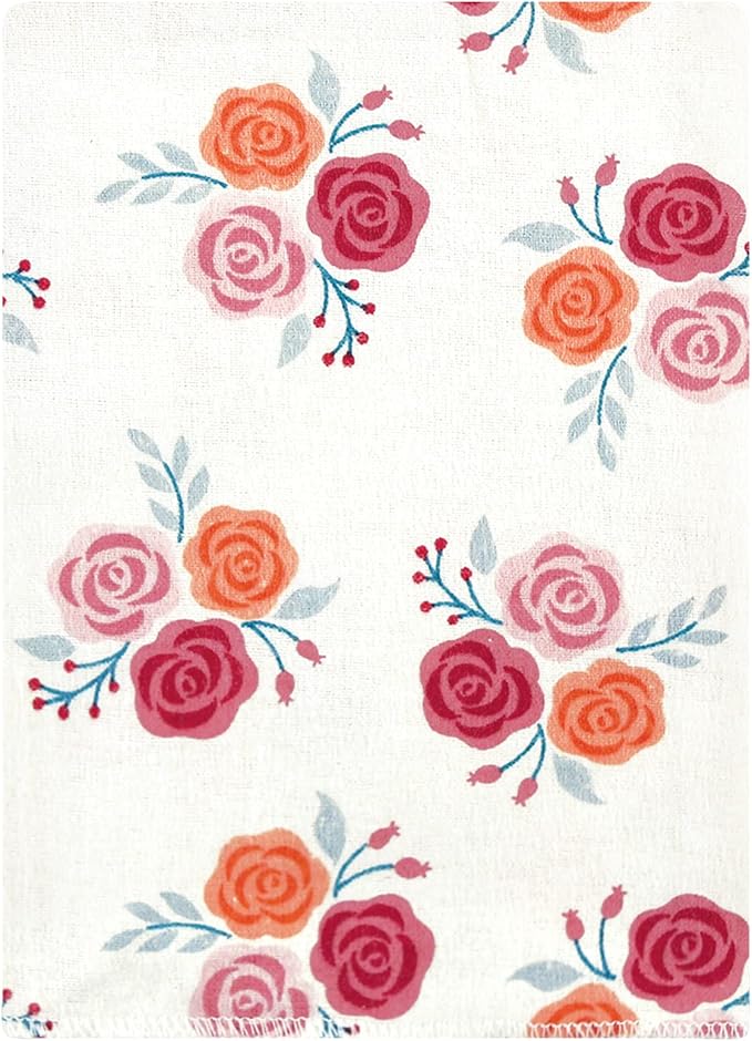 Hudson Baby Unisex Baby Cotton Flannel Burp Cloths Bundle, Cutest Pumpkin, One Size