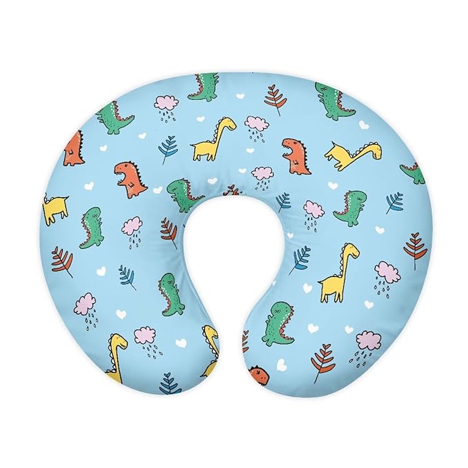 Dinosaur Nursing Pillow Cover for Baby Boys & Girls Nursing Pillow Slipcover for Breastfeeding Moms Fit Original Support Pillow for Breastfeeding and Bottle Feeding