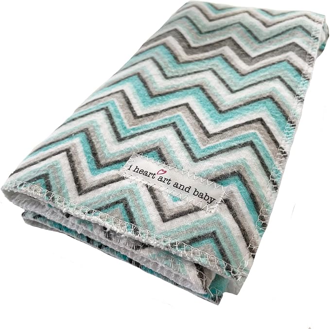 Infant Burping Cloth, Burp Cloths for Baby Boy or Girl, Soft and Absorbent - Cotton Reusable Spit Up Rags, XLarge, 1 Count (Chevron)
