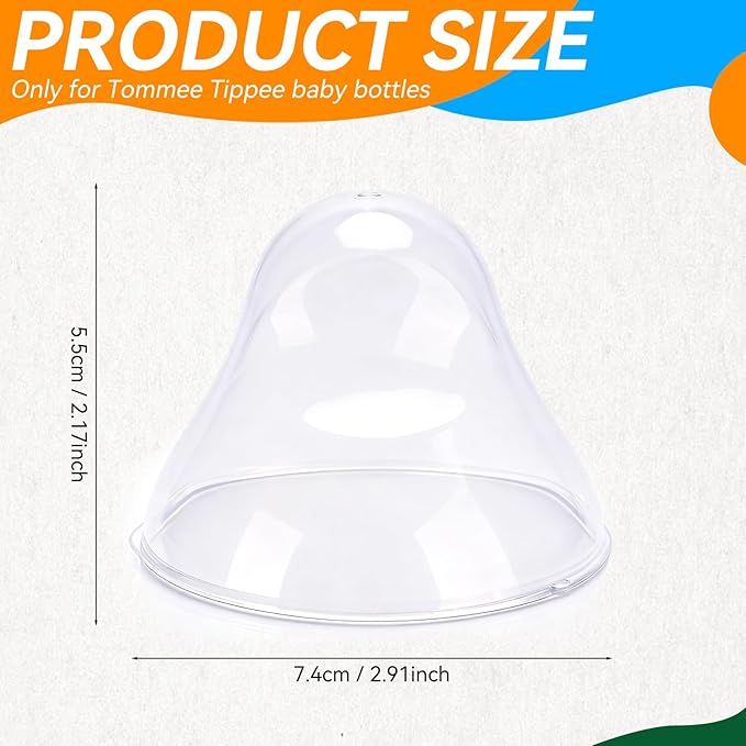 5 Pack Baby Bottle Lids Replacement for Tommee Tippee, Leakproof Seal Caps Replacement Designed for 5oz and 9oz Bottles for Travel and Daily Use Easy to Clean and Fill