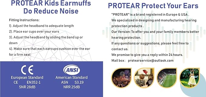 Kids Hearing Protection,25dB NRR Noise Reduction,Sound Proof for Kids,Toddler,Safety Earmuffs for Concert,Airplane,Autism,Monster Jam,Travel,School- Letter