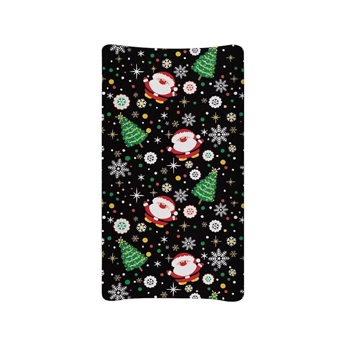 Christmas Baby Changing Pad Cover Santa Claus Diaper Changing Pad Covers Newborn Infant Changing Table Mat Cover Soft Comfort Changing Pad Sheets, Christmas Decor