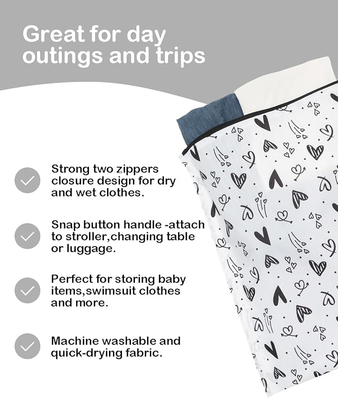 ALVA Waterproof Leakproof Wet Dry Bag 2-Pack | Reusable for Swim, Baby Clothes, Diapers & Travel 2LK05