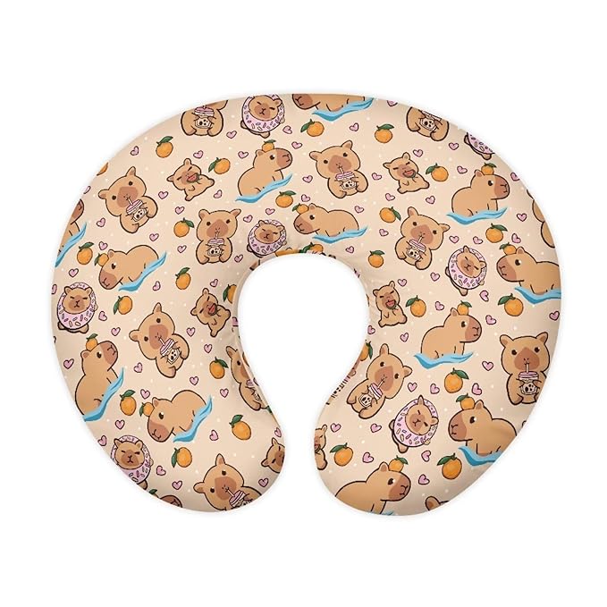 Classic Capybara and Orange Nursing Pillow Cover Stretchy Removable Nursing Covers for Breastfeeding Pillows Ultra Soft Newborn Feeding Pillow Cover Baby Essentials