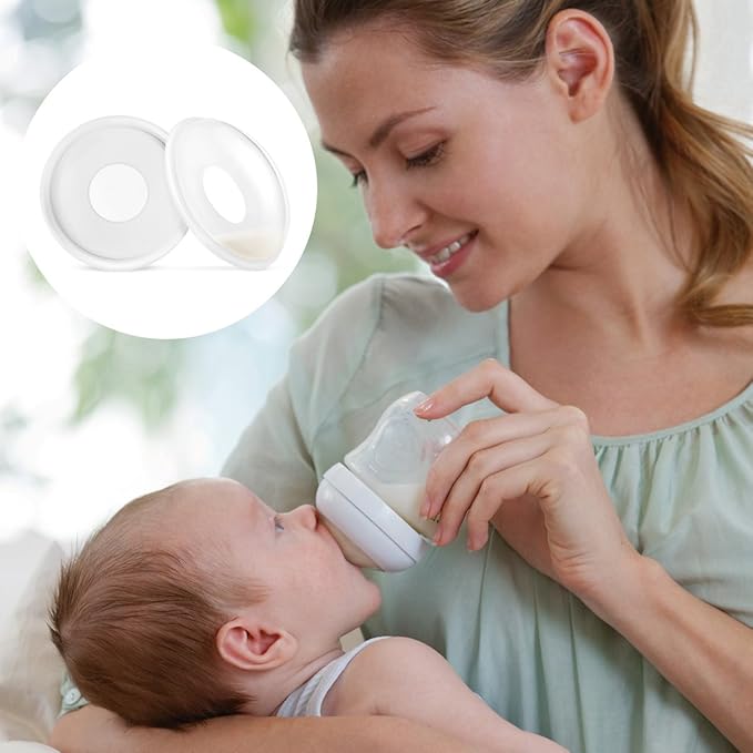 YIYEE Breast Shells Milk Saver for Breastfeeding, 4 Pack BPA Free Breast Shield Nursing Cups Protect Sore Nipples Breast Milk Collection Shells