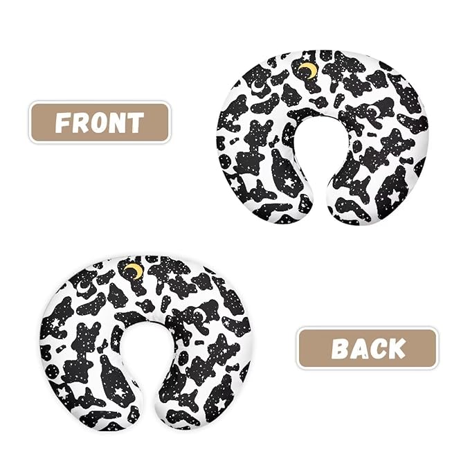Multi Star and Cow Stripes Breastfeeding Pillow Slipcover for Baby Breastfeeding Nursing Pillow Slipcovers Super Soft Breathable and Washable