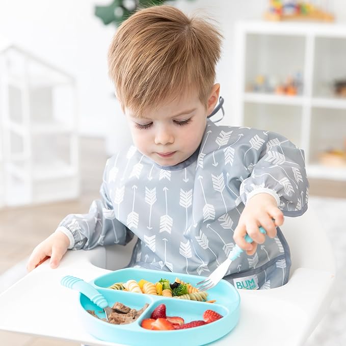 Bumkins Sleeved Bib for Girl or Boy, Baby and Toddler for 6-24 Mos