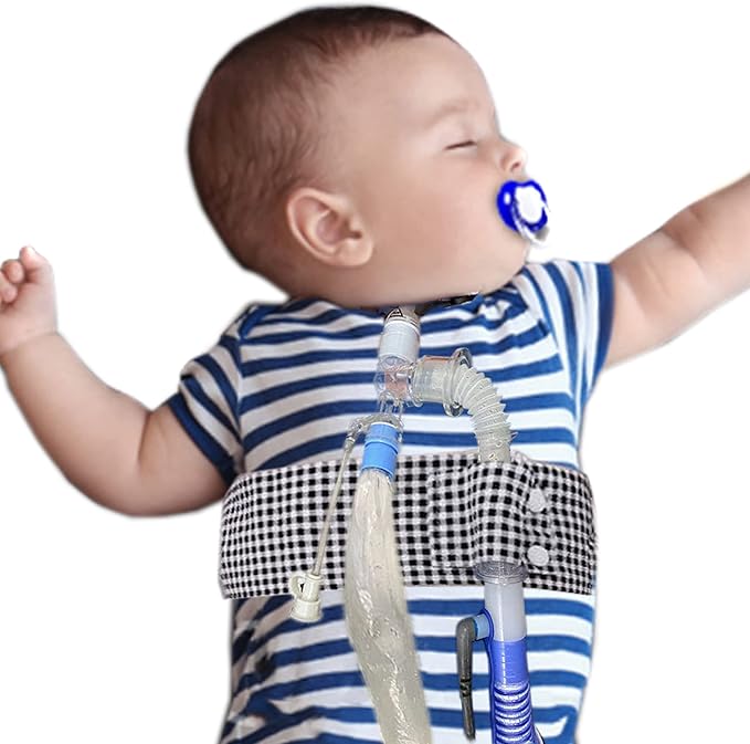Adjustable Trach and Vent Circuit Belt Prevent Pulling the Circuit for Babies Children Kids