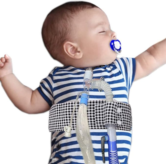 Adjustable Trach and Vent Circuit Belt Prevent Pulling the Circuit for Babies Children Kids