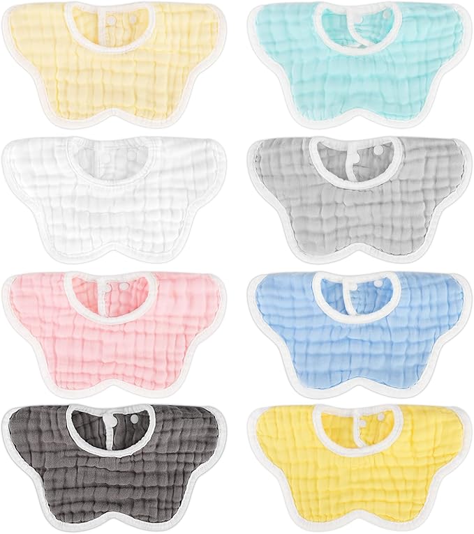 Accmor Muslin Baby Bibs Baby Bandana Drool Bibs for Unisex Boys Girls, Cotton Baby Drool Bibs for Teething Drooling ﻿