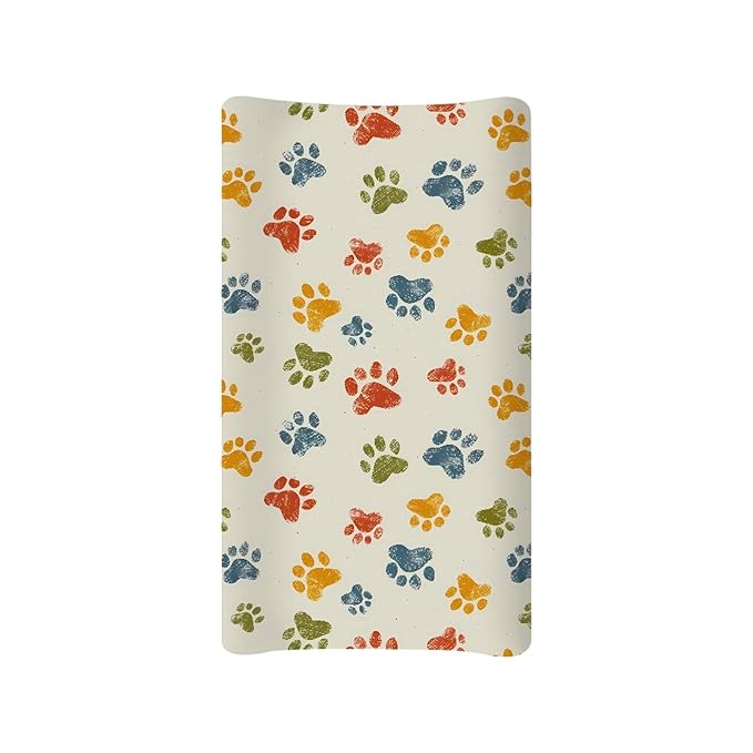 Colorful Paws Changing Pad Covers Changing Table Cover for Baby Boys and Girls Soft Breathable Changing Pad Sheets Cover Comfortable and Soft