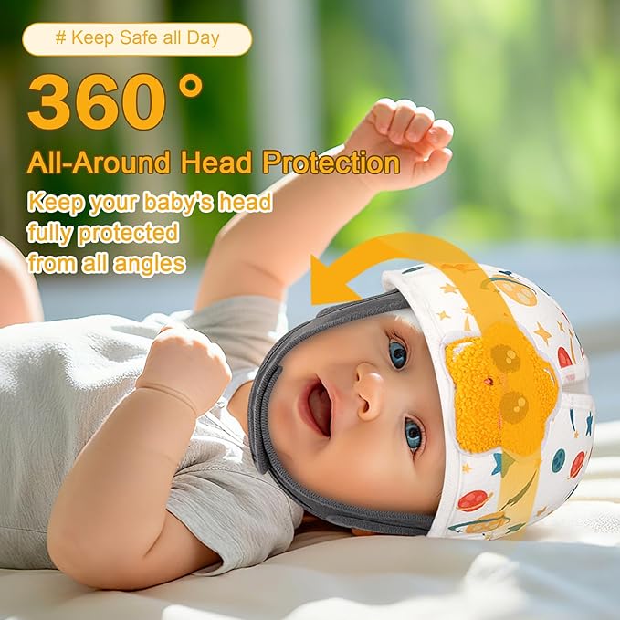 Accmor Baby Head Protector, Toddler Helmet for Crawling Walking, Cute Infant Headguard Soft Baby Helmets for Safety Cushion Anti-Collision, Lightweight Breathable Protective Caps for 6m-24m Girls Boys