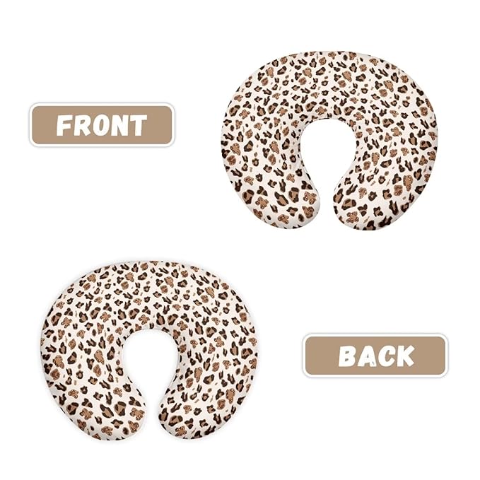 Nursing Pillow Cover with Zipper Covers Brown Leopard Ultra Soft Breastfeeding Cover for Nursing Pillow Unisex Nursing Pillow Slipcovers Machine Wash & Quick Dry