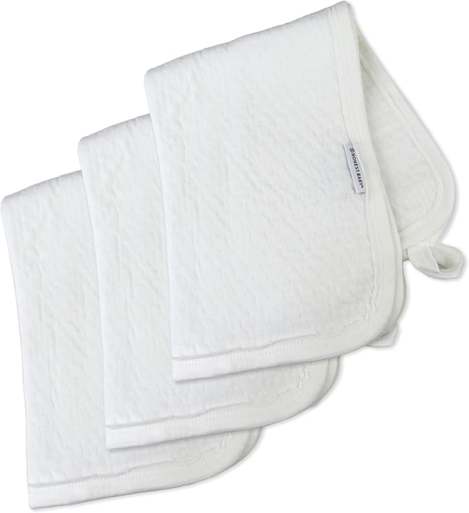 HonestBaby 3-Pack Matelasse Burp Cloth