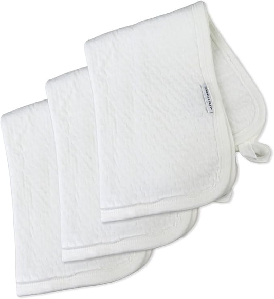 HonestBaby 3-Pack Matelasse Burp Cloth