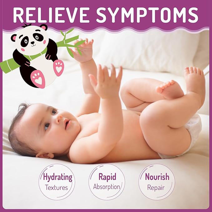Heat Rash Cream for Babies, Prevents Prickly Heat, Clears Sweat Rashes, Relieves Eczema, Instant Soothing Baby Skin Discomfort, Nourishing Skin Protectant, Promotes Barrier Repair for Kids - 3.38oz