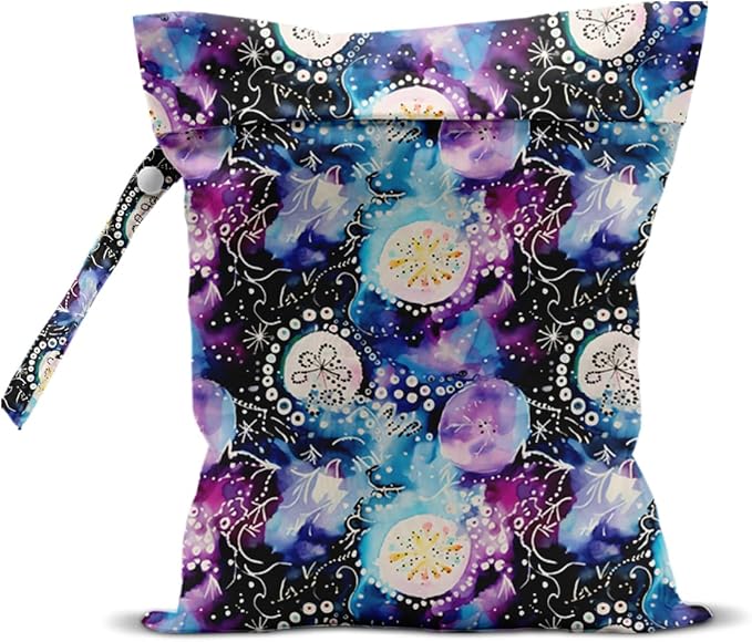 Wet Bag for Swimsuit, Beach Travel Essentials Wet Dry Bag, for Sunscreen Toiletry Dirty Clothes Yoga Gym Diaper, Friends Summer Beach Vacation Gifts. Jellyfish colorful
