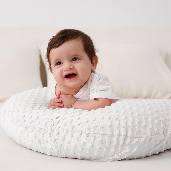 Nursing Pillow Cover, Breastfeeding Pillow Slipcover Snugly Fits for Nursing Pillow for Baby Boys and Girls, Premium Quality Microfiber, Ultra Soft Comfortable (Cloud Dancer)