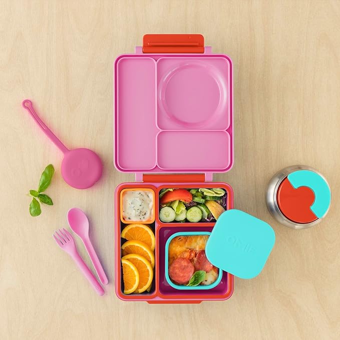 OmieBox Silicone Leakproof Snack Containers To Go, Food Storage Containers with Lid, School Lunch Bento Container - BPA Free, Airtight, Dishwasher and Freezer Safe, Oven Safe - 9.4 ounces (Teal)