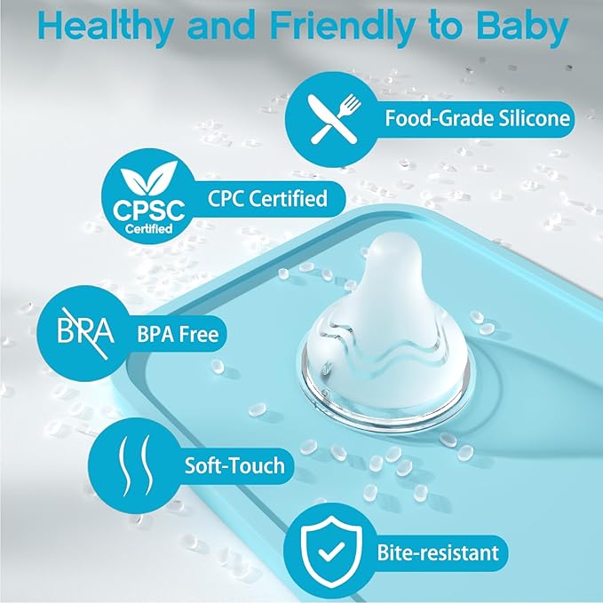 Sippy Cup Nipples for Mam Bottles, Soft 100% Silicone Sippy Spout Nipples, Transition Cup Replacement Baby Bottles Nipple, BPA-Free, Size M, Medium Flow, 3m+, 6 Pack