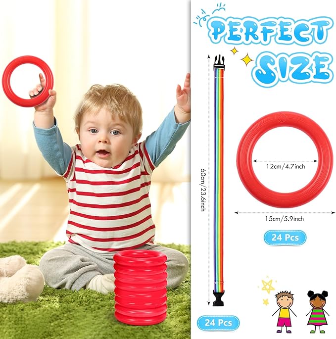 24 Sets Walking Rope for Preschool Toddlers Walking Rope Kids Handles Safety Line Detachable Transition Rope for Children's School Kindergarten Outdoor Supplies