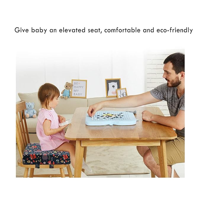 Zicac Portable High Chair Increasing Seat Cushion for Travel Dining Seat Pad for Toddler Kids Baby Infant Washable Thick Chair Seat Pads (Forest Green)