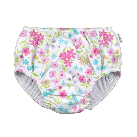 green sprouts baby girls Pull-up Reusable and Toddler Swim Diaper, White Flower Bouqet, 18-24 Month US