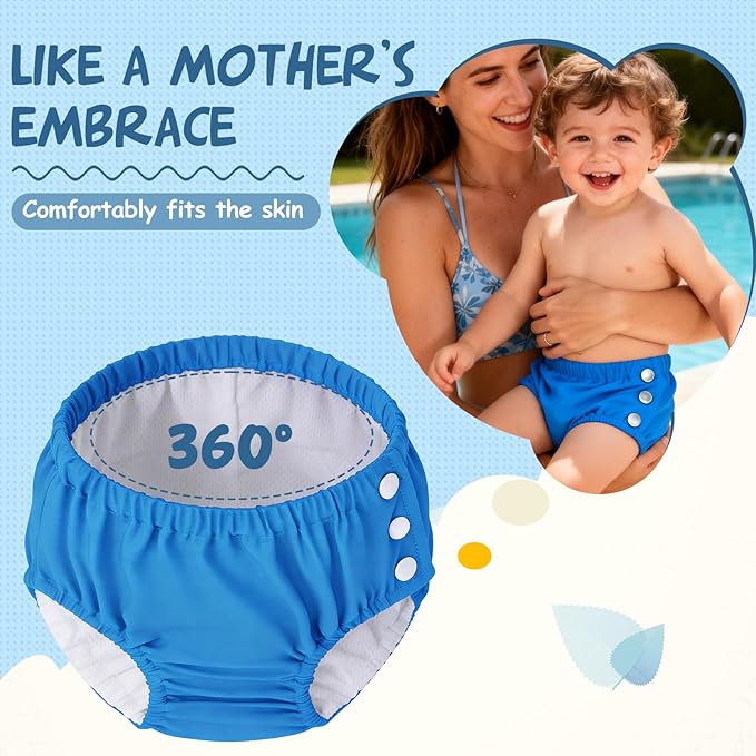 Durio Reusable Swim Diapers Washable Baby Swim Diaper Unisex Infant Toddler Swimming Diapers