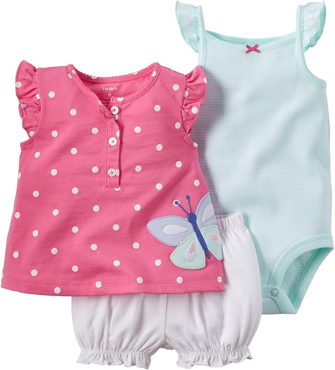 Carter's baby-girls 3 Piece Diaper Cover Set 121g384