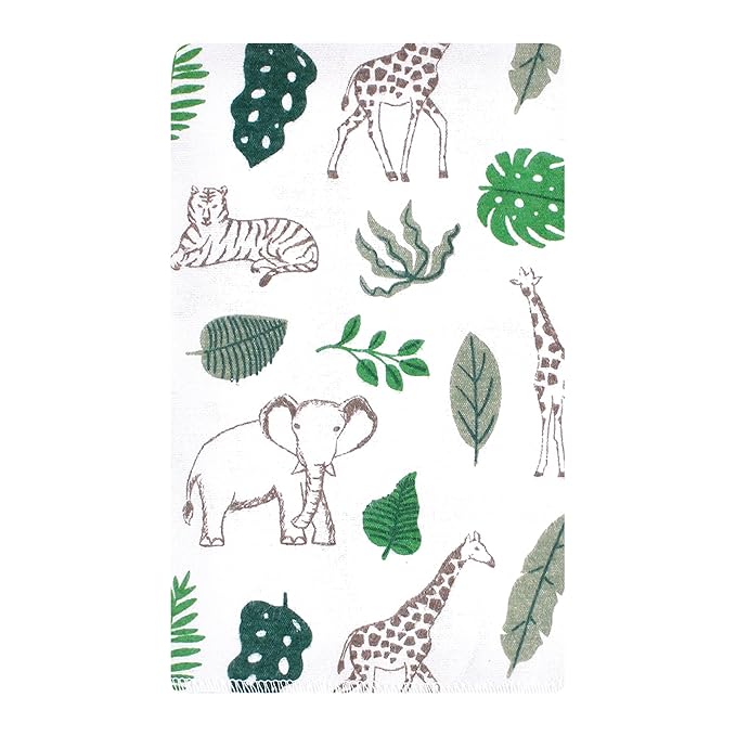 Hudson Baby Unisex Baby Flannel Burp Cloth 10pk, Jungle, One Size