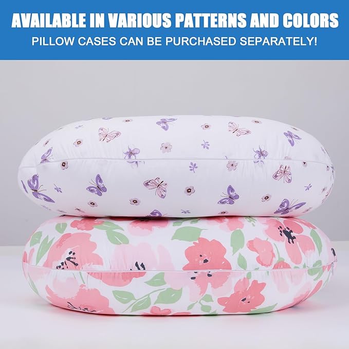 Plushii Nursing Pillow for Breastfeeding, Soft and Supportive Breastfeeding Pillow for Mom and Baby, Cute Feeding Pillow with Removable Cover for 0–12 Months, Butterfly Dreams